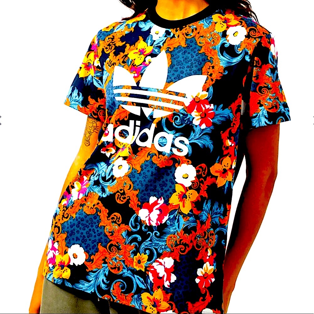 NWT ADIDAS floral T shirt